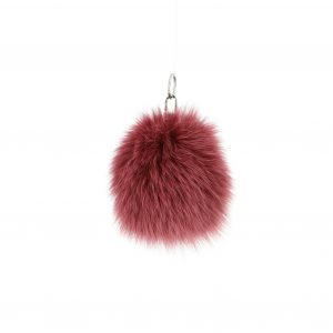 porte clé pompon fourrure rouge bordeaux - by Matao